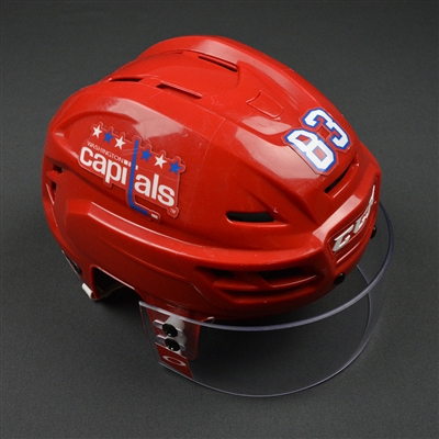Jay Beagle - Washington Capitals - 2016-17 Game-Worn Red Third Helmet  
