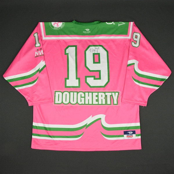 Brittany Dougherty - Connecticut Whale - 2015-16 NWHL Game-Worn Strides For The Cure Autographed Jersey