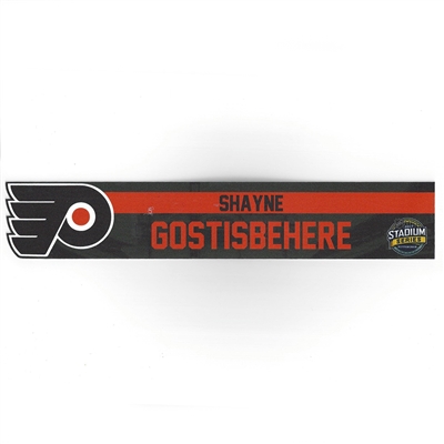 Shayne Gostisbehere - Philadelphia Flyers - 2017 NHL Stadium Series Dressing Room Nameplate  
