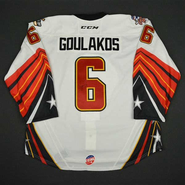 Spiro Goulakos - 2017 CCM/ECHL All-Star Classic - ECHL All-Stars - Game-Worn Autographed Jersey - 2nd Half Only