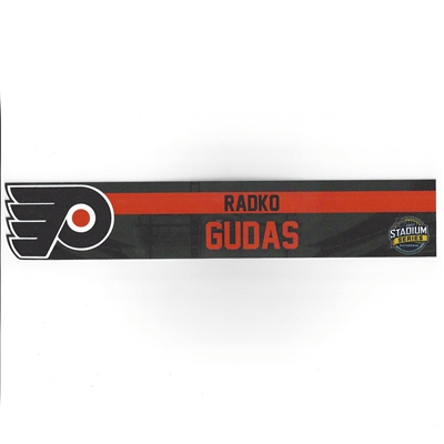 Radko Gudas - Philadelphia Flyers - 2017 NHL Stadium Series Dressing Room Nameplate  
