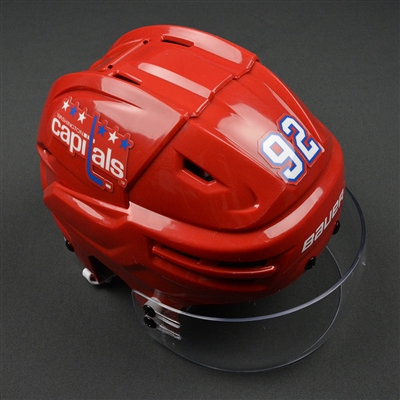 Evgeny Kuznetsov - Washington Capitals - 2016-17 Game-Worn Red Third Helmet  