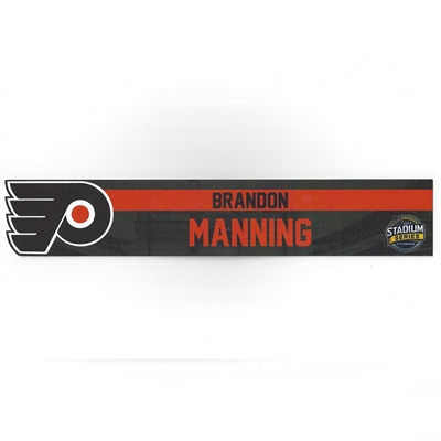 Brandon Manning - Philadelphia Flyers - 2017 NHL Stadium Series Dressing Room Nameplate  