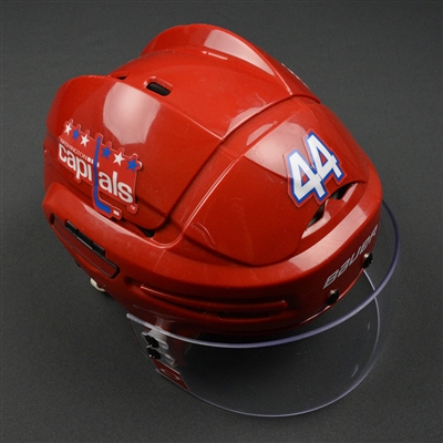 Brooks Orpik - Washington Capitals - 2016-17 Game-Worn Red Third Helmet  