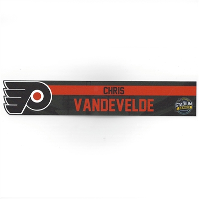Chris VandeVelde - Philadelphia Flyers - 2017 NHL Stadium Series Dressing Room Nameplate  