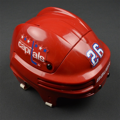 Daniel Winnik - Washington Capitals - 2016-17 Game-Worn Red Third Helmet  