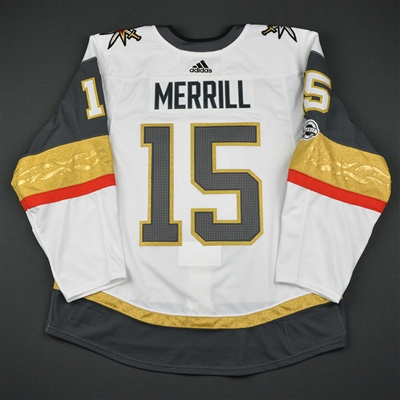 Jon Merrill - Vegas Golden Knights - 2017-18 First Game in Golden Knights History - Game-Issued Jersey 1st & 2nd Period only