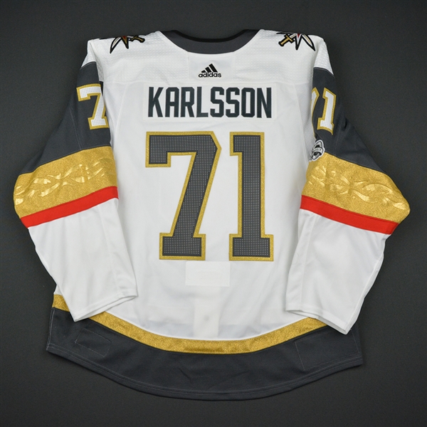 William Karlsson - Vegas Golden Knights - 2017-18 First Game in Golden Knights History - Game-Worn Jersey - 1st & 2nd Period Only