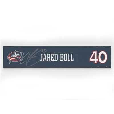 Jared Boll - Columbus Blue Jackets - 2015-16 Autographed Locker Room Nameplate  
