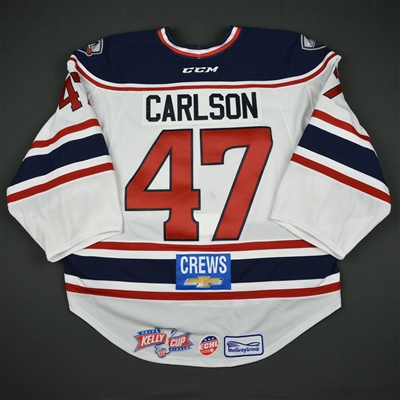 Adam Carlson - South Carolina Stingrays - 2017 Kelly Cup Finals - Game-Worn Back-Up Only Jersey - Games 1 & 2