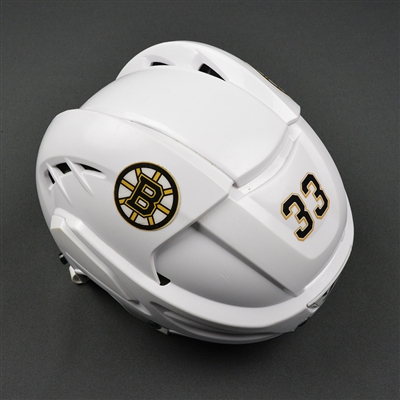 Zdeno Chara - Boston Bruins - 2016-17 Game-Worn White Helmet