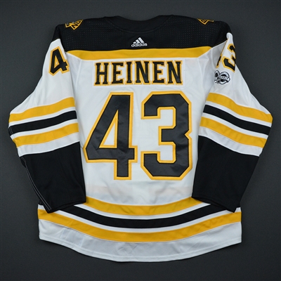 Danton Heinen - Boston Bruins - 2017 Hockey Hall of Fame Game - Game-Worn Jersey - November 10