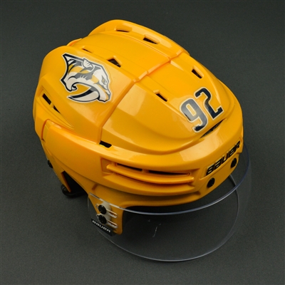 Ryan Johansen - Nashville Predators - 2017 Stanley Cup Final Game-Issued Gold Helmet