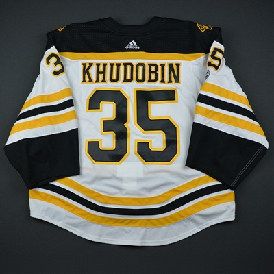 Anton Khudobin - Boston Bruins - 2017 Hockey Hall of Fame Game - Game-Worn Jersey - November 10