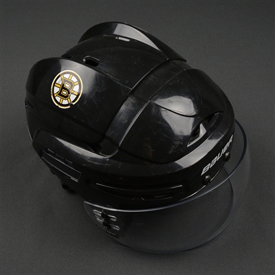 David Krejci - Boston Bruins - 2016-17 Practice-Worn Black Helmet