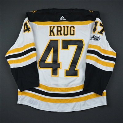 Torey Krug - Boston Bruins - 2017 Hockey Hall of Fame Game - Game-Worn Jersey - November 10