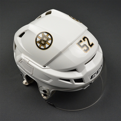 Sean Kuraly - Boston Bruins - 2016-17 Game-Worn White Helmet