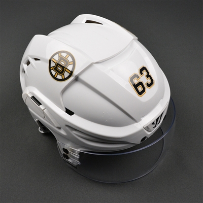 Brad Marchand - Boston Bruins - 2016-17 Game-Worn White Helmet