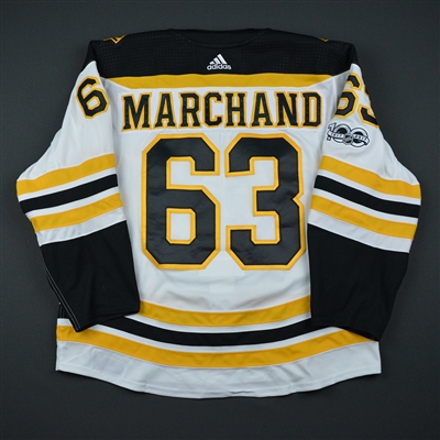 Brad Marchand - Boston Bruins - 2017 Hockey Hall of Fame Game - Game-Worn Jersey - November 10