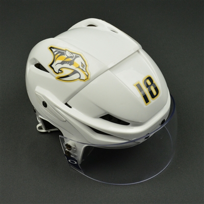 James Neal - Nashville Predators - 2017 Stanley Cup Final Game-Worn White Helmet