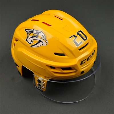 Miikka Salomaki - Nashville Predators - 2017 Stanley Cup Final Game-Issued Gold Helmet