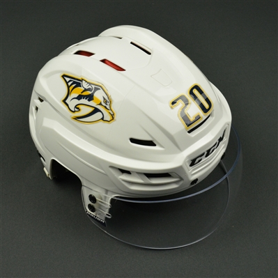 Miikka Salomaki - Nashville Predators - 2017 Stanley Cup Final Game-Issued White Helmet