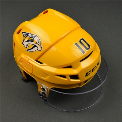 Colton Sissons - Nashville Predators - 2017 Stanley Cup Final Game-Worn Gold Helmet