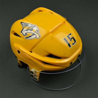 Craig Smith - Nashville Predators - 2017 Stanley Cup Final Game-Worn Gold Helmet