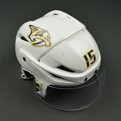 Craig Smith - Nashville Predators - 2017 Stanley Cup Final Game-Worn White Helmet