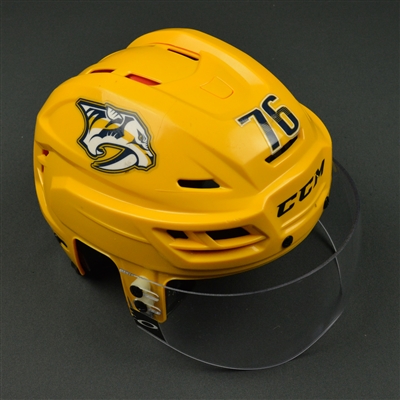 P.K. Subban - Nashville Predators - 2017 Stanley Cup Final Game-Worn Gold Helmet