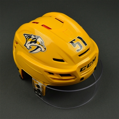 Austin Watson - Nashville Predators - 2017 Stanley Cup Final Game-Worn Gold Helmet