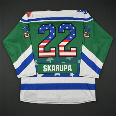 Haley Skarupa - Connecticut Whale - Game-Worn Military Appreciation Day Jersey - Jan. 29, 2017
