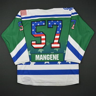 Meagan Mangene - Connecticut Whale - Game-Worn Military Appreciation Day Jersey - Jan. 29, 2017