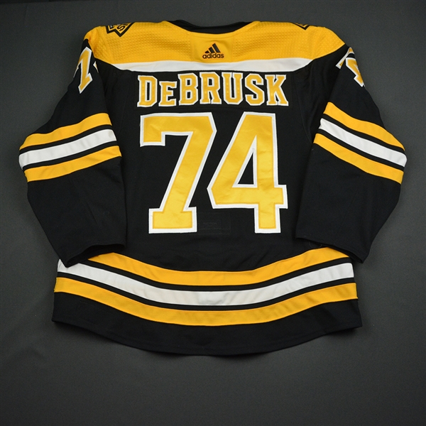 Jake Debrusk - Boston Bruins - 2018 Willie ORee 60th Anny. Patch Game-Worn Jersey 