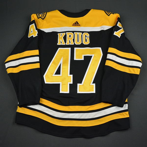 Torey Krug - Boston Bruins - 2018 Willie ORee 60th Anny. Patch Game-Worn Jersey 