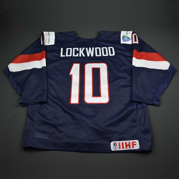 Will Lockwood - 2018 U.S. IIHF World Junior Championship - Game-Worn Blue Jersey