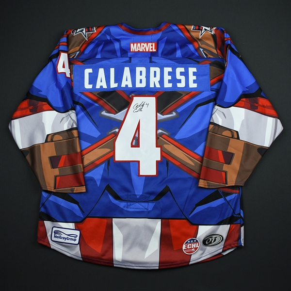 Anthony Calabrese - Allen Americans - 2017-18 MARVEL Super Hero Night - Game-Worn Autographed Jersey