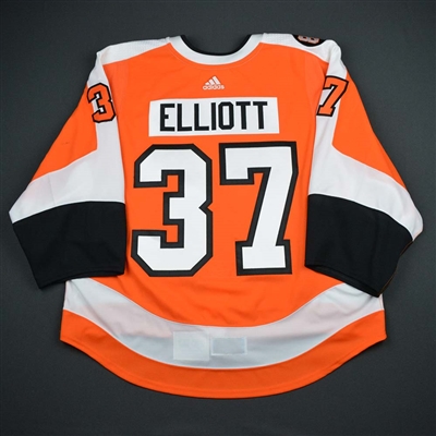 Brian Elliott - Philadelphia Flyers - Eric Lindros Jersey Retirement Night Game-Worn Back-up Only Jersey
