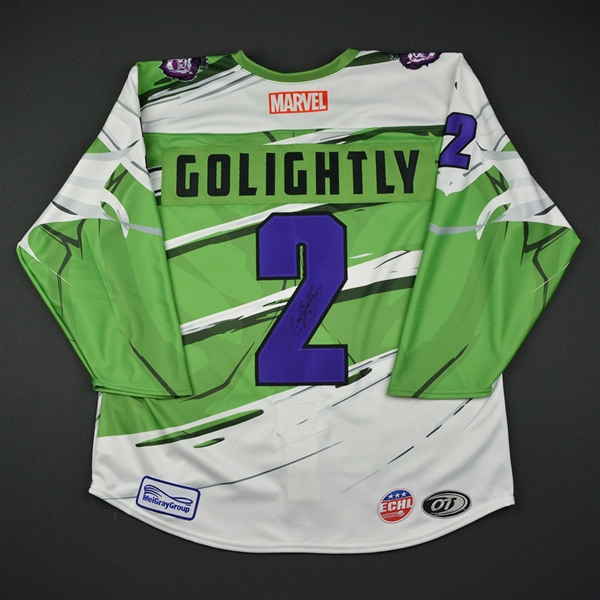 Chase Golightly - Reading Royals - 2017-18 MARVEL Super Hero Night - Game-Issued Autographed Jersey