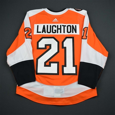 Scott Laughton - Philadelphia Flyers - Eric Lindros Jersey Retirement Night Game-Worn Jersey