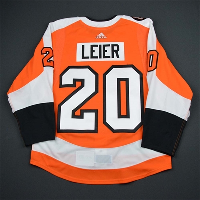 Taylor Leier - Philadelphia Flyers - Eric Lindros Jersey Retirement Night Game-Issued Jersey