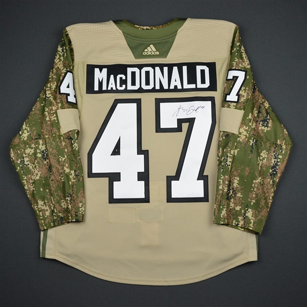 Andrew MacDonald - Philadelphia Flyers - 2017 Military Appreciation Night - Warmup-Issued Autographed Jersey