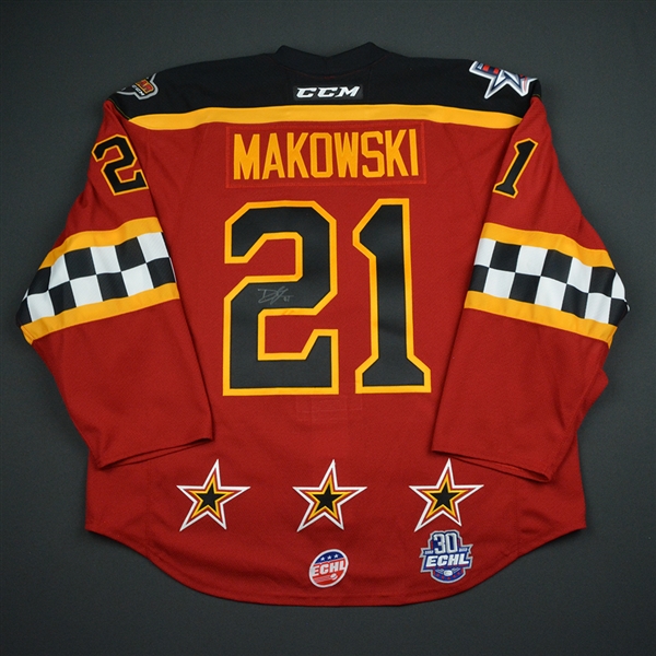David Makowski - 2018 CCM/ECHL All-Star Classic - Mountain Division - Game-Worn Autographed Semi-Final Jersey w/C - 2nd Half Only