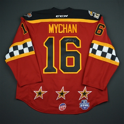 Jesse Mychan - 2018 CCM/ECHL All-Star Classic - Mountain Division - Game-Worn Autographed Semi-Final Jersey - 2nd Half Only