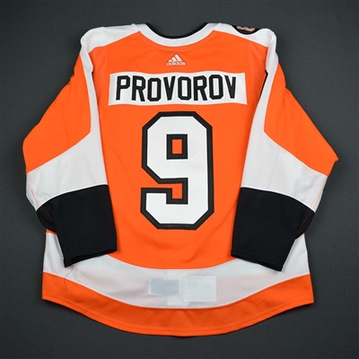Ivan Provorov - Philadelphia Flyers - Eric Lindros Jersey Retirement Night Game-Worn Jersey