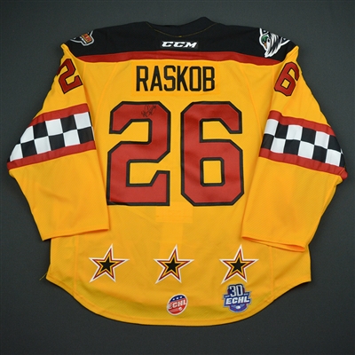 Willie Raskob - 2018 CCM/ECHL All-Star Classic - Central Division - Game-Worn Autographed Semi-Final Jersey - 2nd Half Only