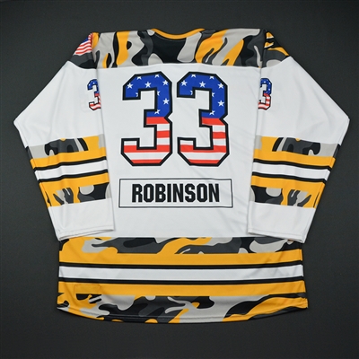 Natalie Robinson - Boston Pride - Game-Worn Military Appreciation Day Back-up Only Jersey - Feb. 4, 2017