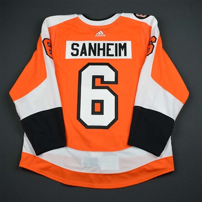 Travis Sanheim - Philadelphia Flyers - Eric Lindros Jersey Retirement Night Game-Issued Jersey
