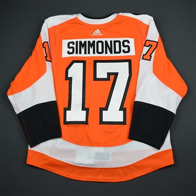 Wayne Simmonds - Philadelphia Flyers - Eric Lindros Jersey Retirement Night Game-Worn Jersey w/A