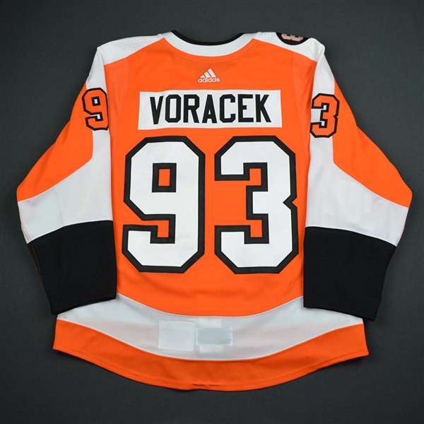 Jakub Voracek - Philadelphia Flyers - Eric Lindros Jersey Retirement Night Game-Worn Jersey